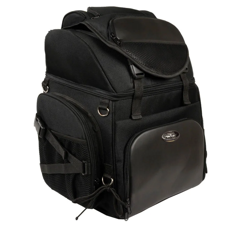 Cozy Dress Milwaukee Leather SH689 Large Black Textile Waterproof Touring Motorcycle Sissy Bar Bag