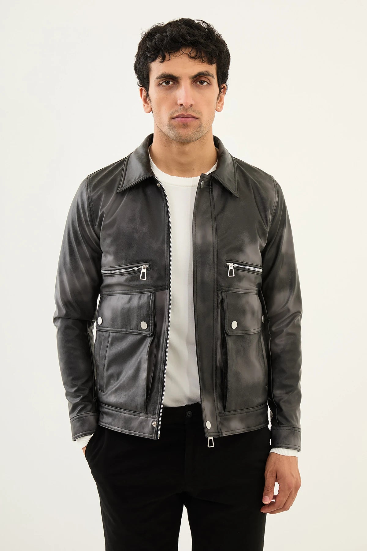 Spring Fashion Bojoni Capena Black Leather Jacket
