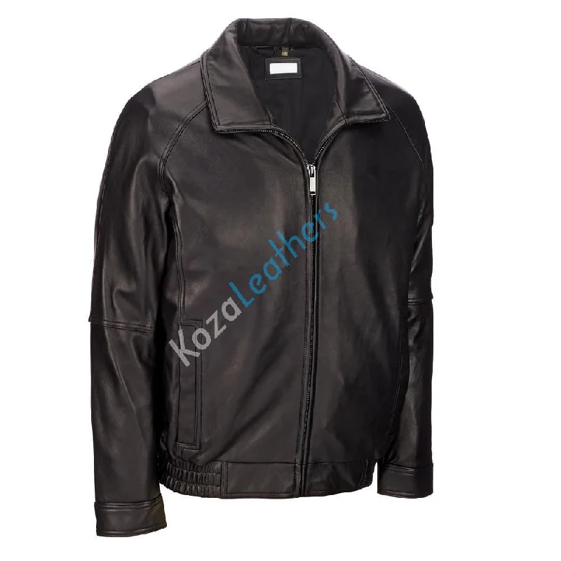 Personalized Wear Men Real Lambskin Motorcycle Leather Biker Jacket KM192