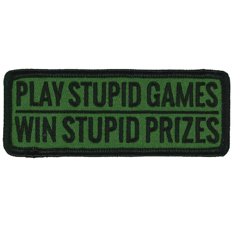 Classic Style Hot Leathers Play Stupid Games Win Stupid Prizes 4" X 2" Patch PPL9898