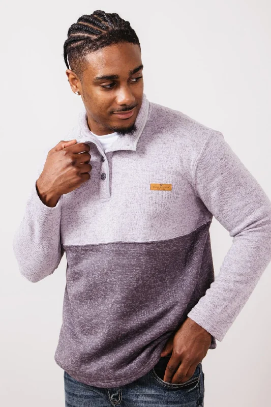 Versatile Comfort Wear Simply Southern Quarter Snap Pullover for Men in Smoke | PP-0224-MN-PULL-QTRSNP-SMOKE