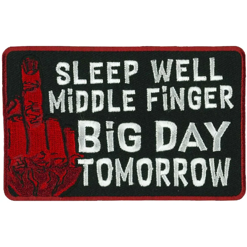 Fresh And Natural Hot Leathers Sleep Well Middle Finger Patch PPW1003