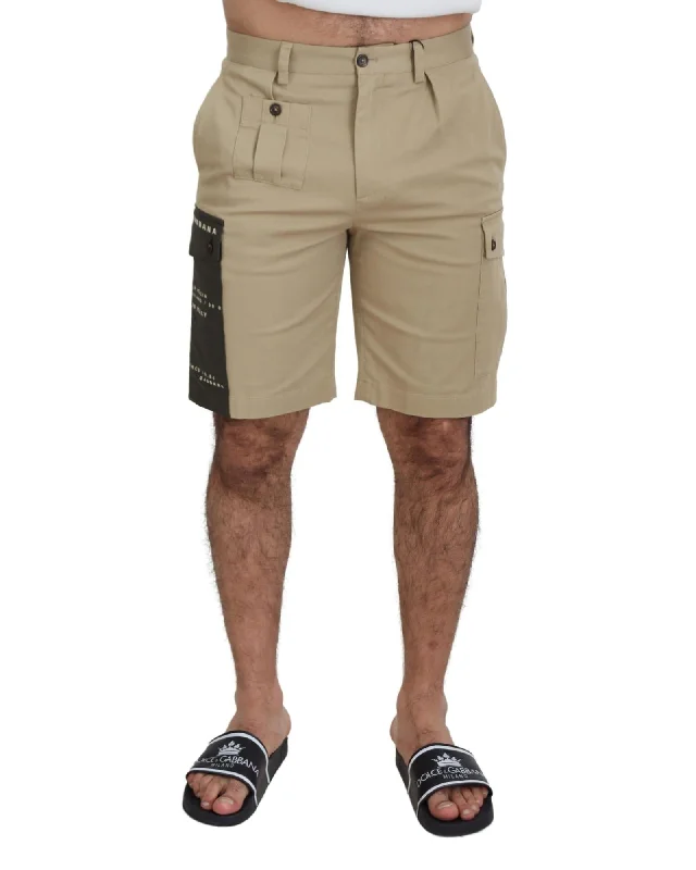Must-have For Fashion Dolce & Gabbana  Men's Beige Cargo Shorts