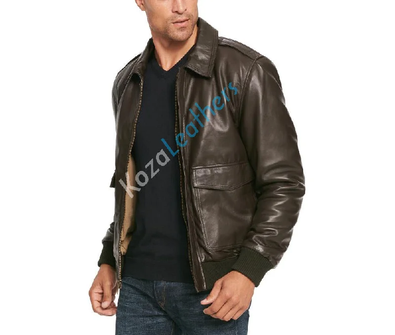 Luxury Fashion Men Real Lambskin Motorcycle Leather Biker Jacket KM161