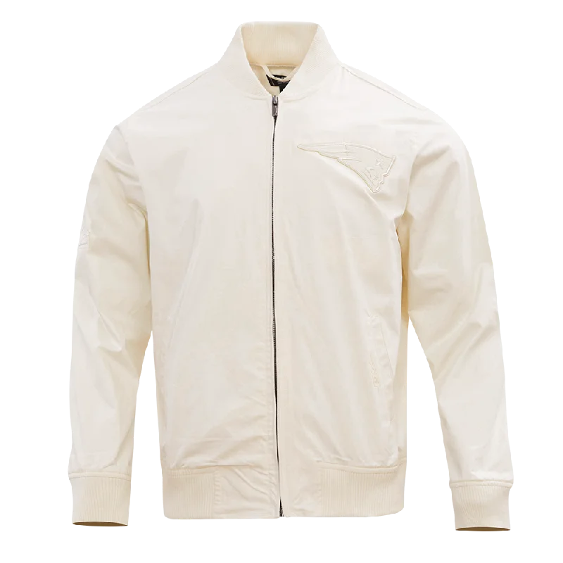 French Retro NFL NEW ENGLAND PATRIOTS NEUTRAL MEN'S TWILL JACKET (EGGSHELL)
