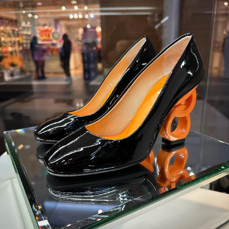 Comfortable Outfits The Belem Black Patent Leather Pump Final Sale!