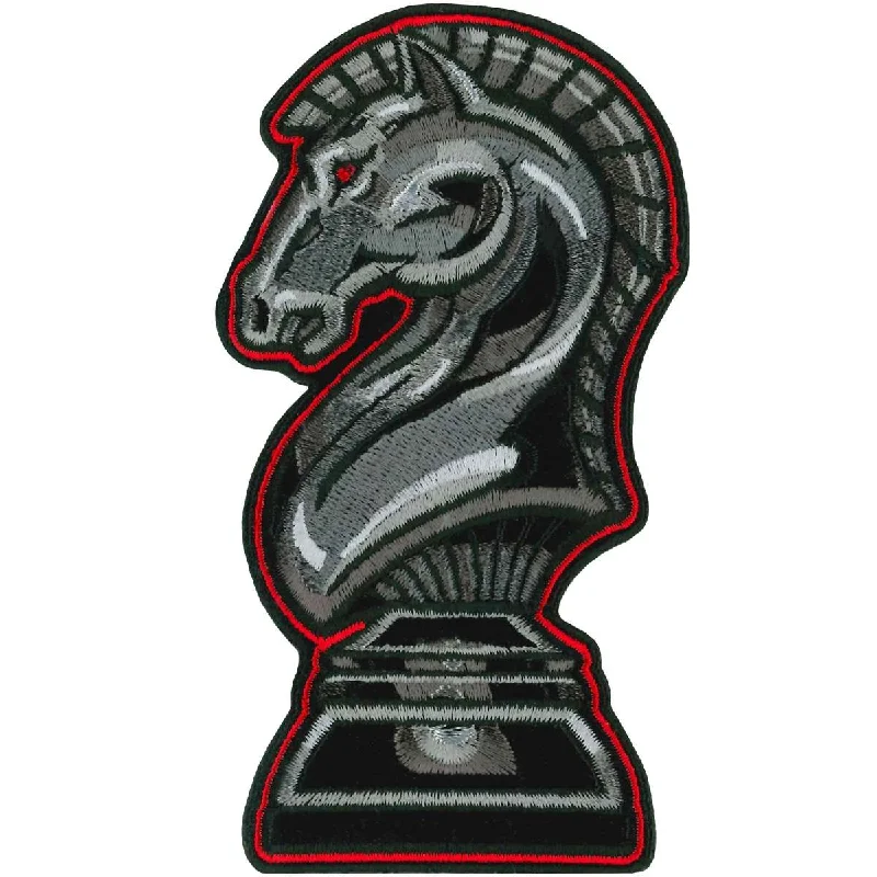 Easy Wear Chic Hot Leathers Black Knight Chess Patch 3x5" PPQ2023