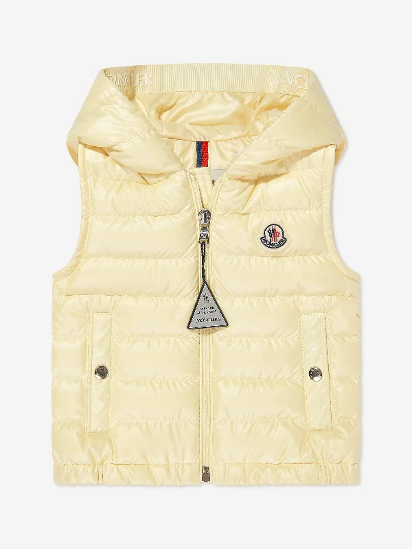 Classic Series Moncler Enfant Baby Boys Down Padded Couronne Gilet in Yellow
