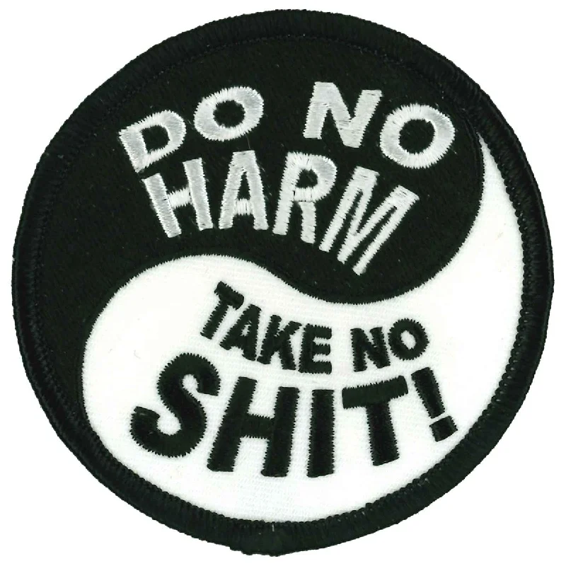 Retro Design Hot Leathers Do No Harm Take No Shit 3" X 3" Patch PPL9989