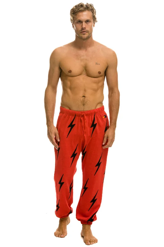 Classic BOLT STITCH REPEAT SWEATPANTS - RED // BLACK