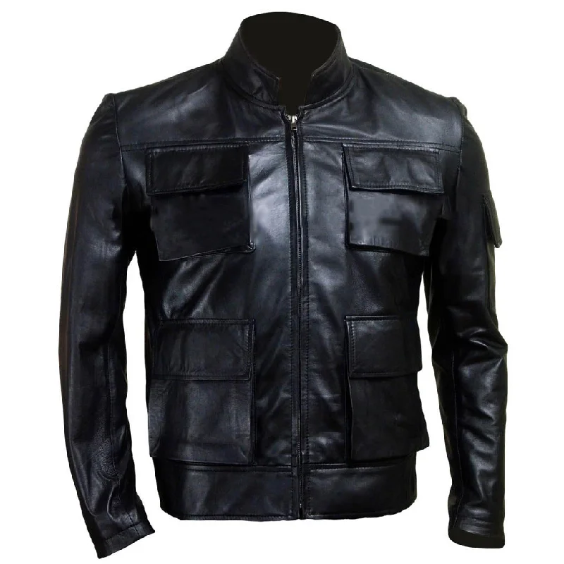 Lounge Chic Men Real Lambskin Motorcycle Leather Biker Jacket KM325