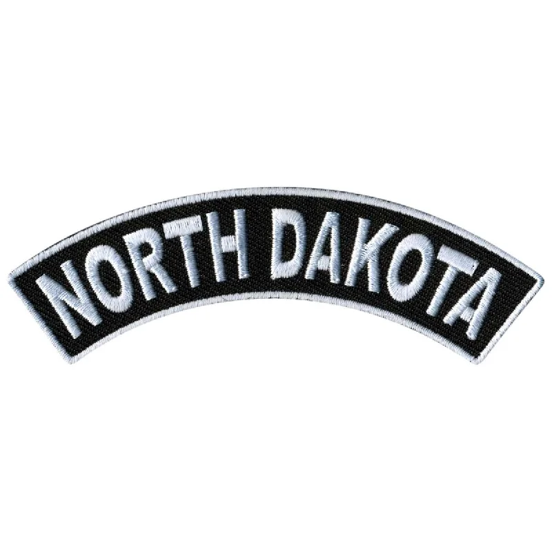 Sporty Wear Hot Leathers North Dakota 4” X 1” Top Rocker Patch PPM4068