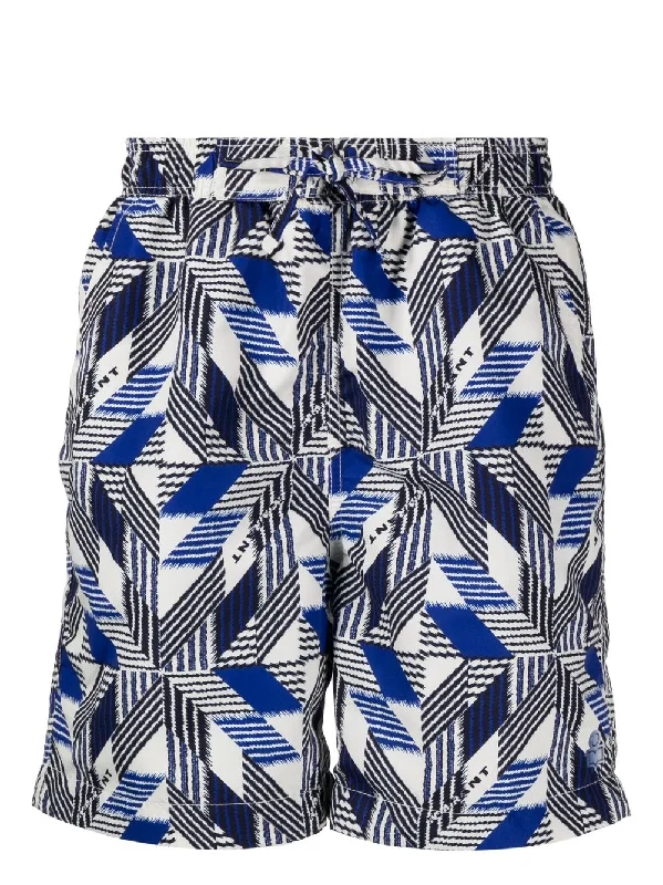 Fresh And Fashionable Geometric Print Swim Shorts