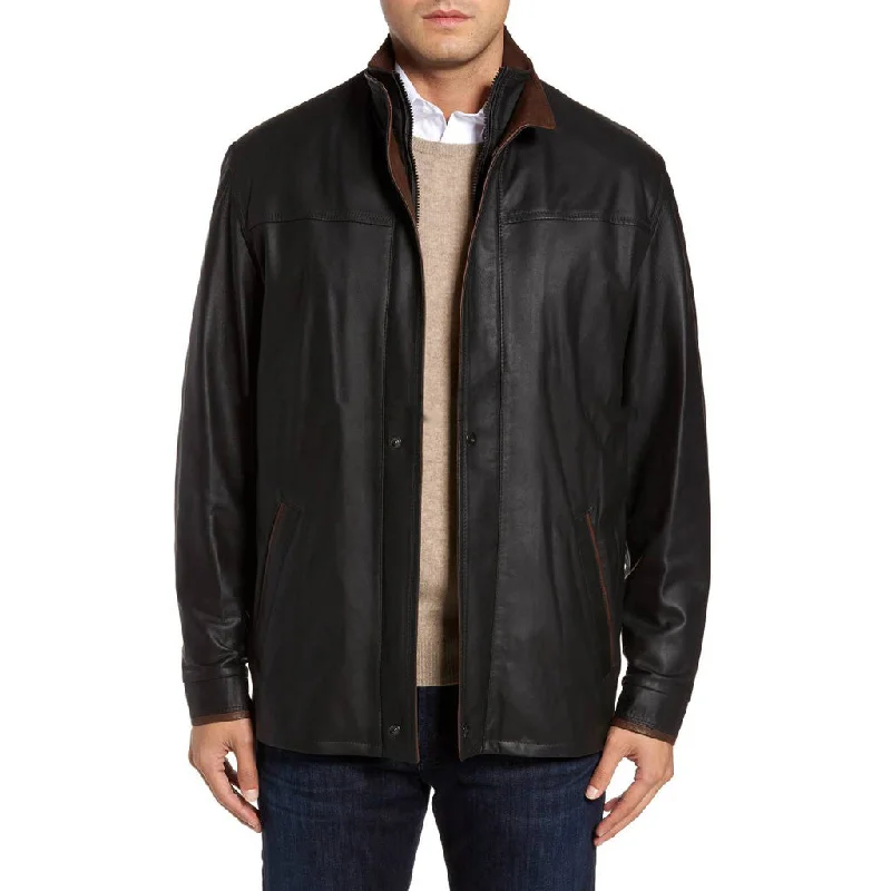 Chic Outfits Men Real Lambskin Motorcycle Leather Biker Jacket KM320