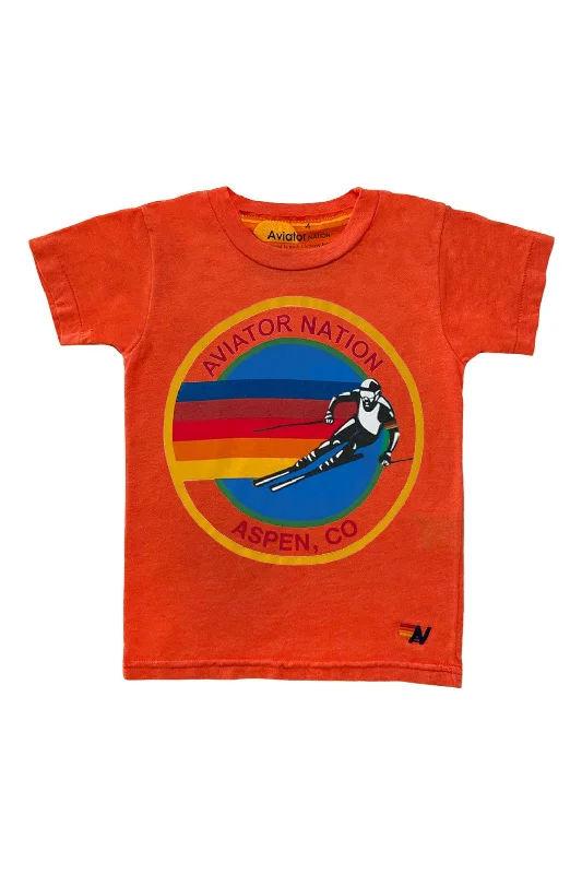 Exquisite Craftsmanship KIDS AVIATOR NATION ASPEN TEE - ORANGE