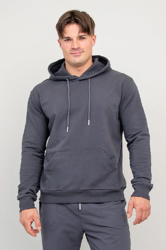 Age-reducing Style JoeJoe Hoodie, Charcoal, Cotton