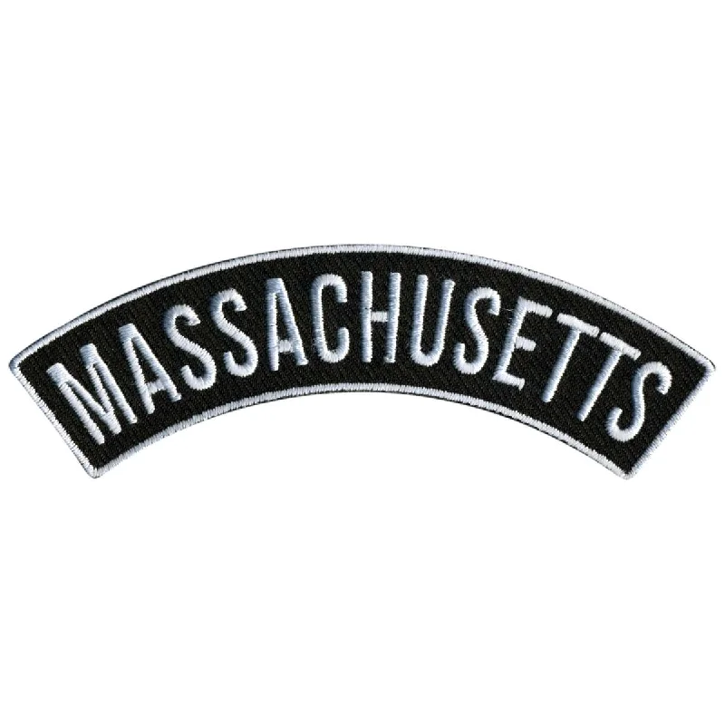 Elegant And Elegant Hot Leathers Massachusetts 4” X 1” Top Rocker Patch PPM4042