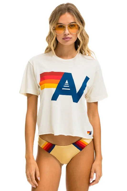 Trendy Traveler LOGO BOYFRIEND TEE - VINTAGE WHITE