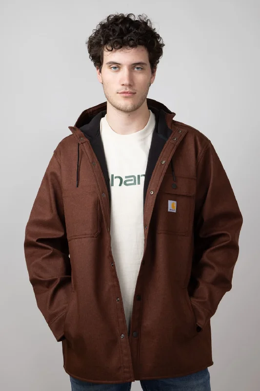 Celebrity Style Carhartt Relaxed Fit Rain Defender Jacket for Men in Mocha | 105022-B86-MOCHA
