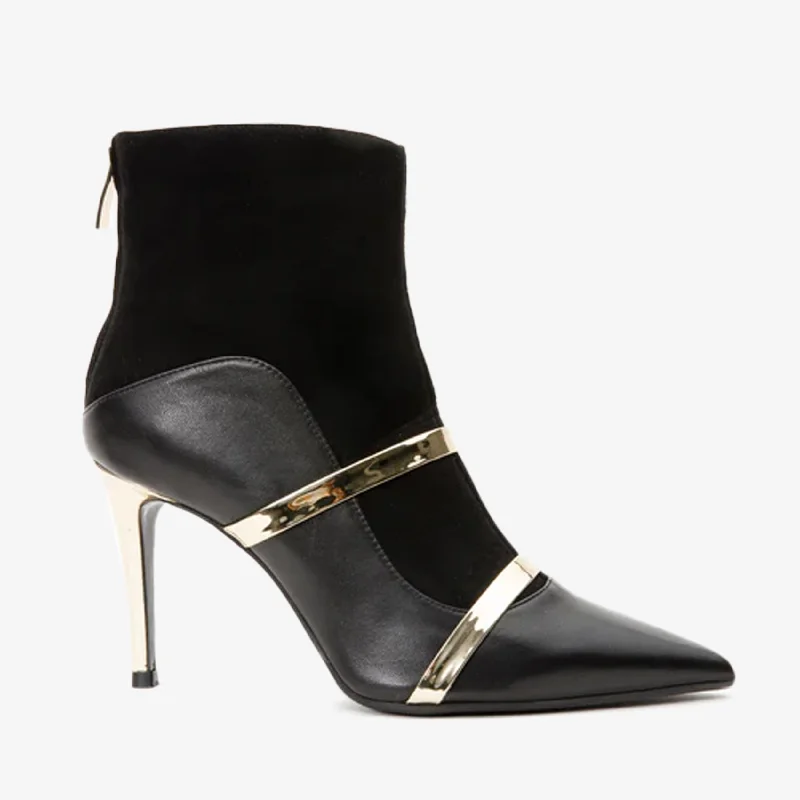 Spring Fashion The Manila Black Leather Ankle Women Boot