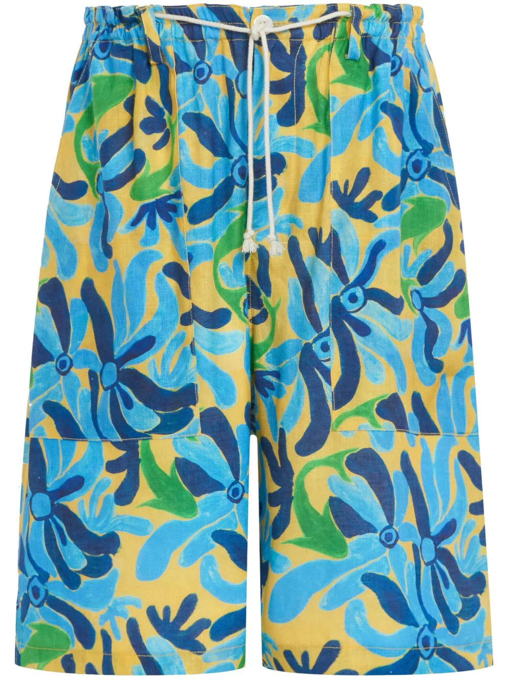 Classic Retro Graphic-Print Drop-Crotch Shorts