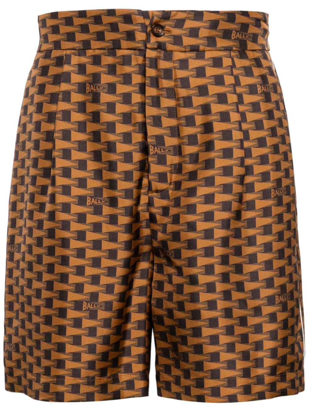 Soft Clothing Pennant-Print Silk Shorts