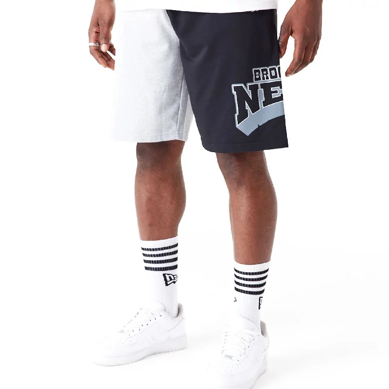 Smart Casuals Brooklyn Nets NBA Graphic Grey Shorts