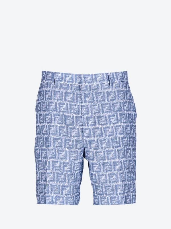 Simple Solid Color Fringed print ff shorts