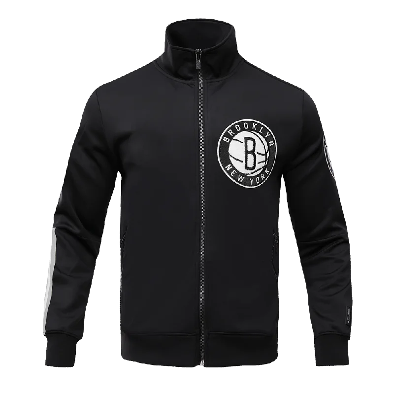 Comfy Layers NBA BROOKLYN NETS CLASSIC MEN'S TRACK JACKET (BLACK)