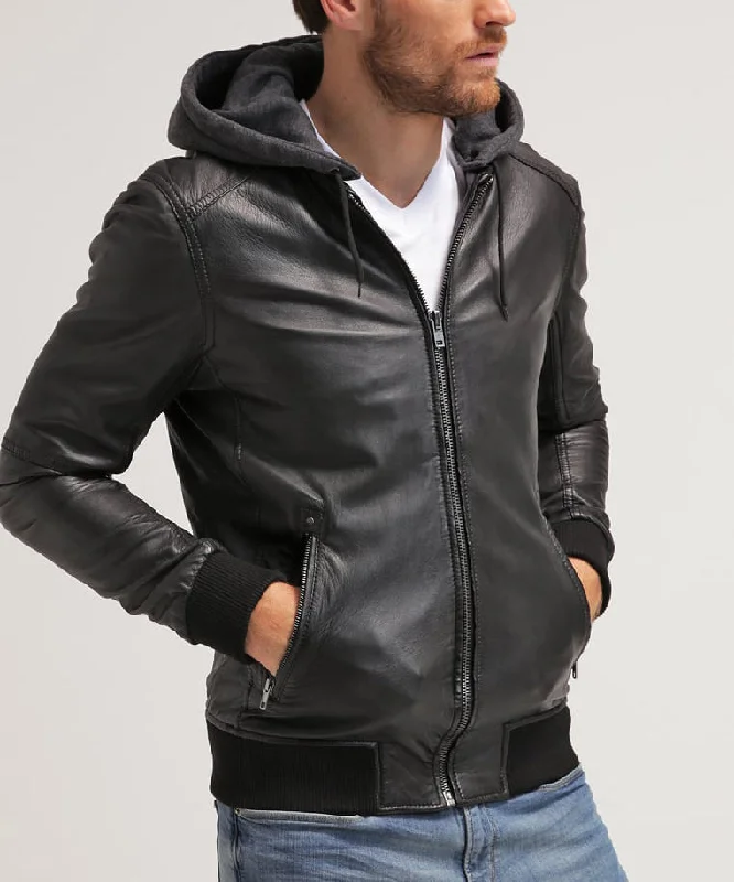 Soft Textures Men Real Lambskin Motorcycle Leather Biker Jacket KM282