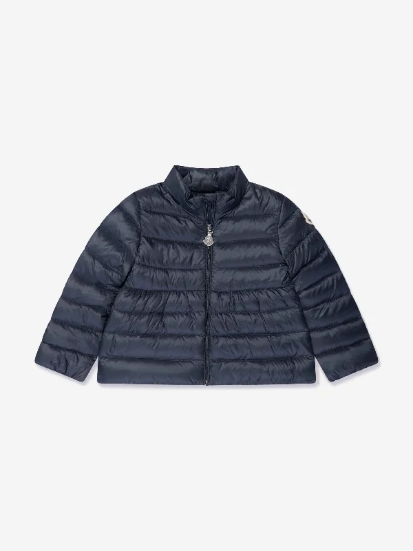 All-Day Style Moncler Enfant Baby Girls Down Padded Joelle Jacket in Navy