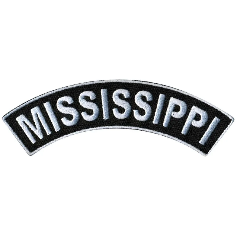 Everyday Chic Hot Leathers Mississippi 4” X 1” Top Rocker Patch PPM4048