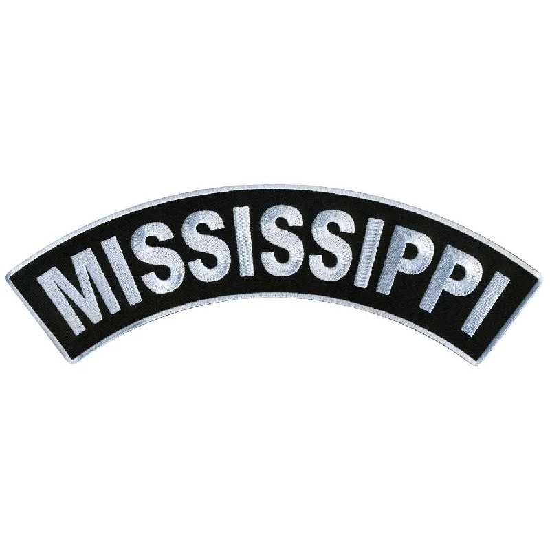 Dessert Matching Hot Leathers Mississippi 12” X 3” Top Rocker Patch PPM4047