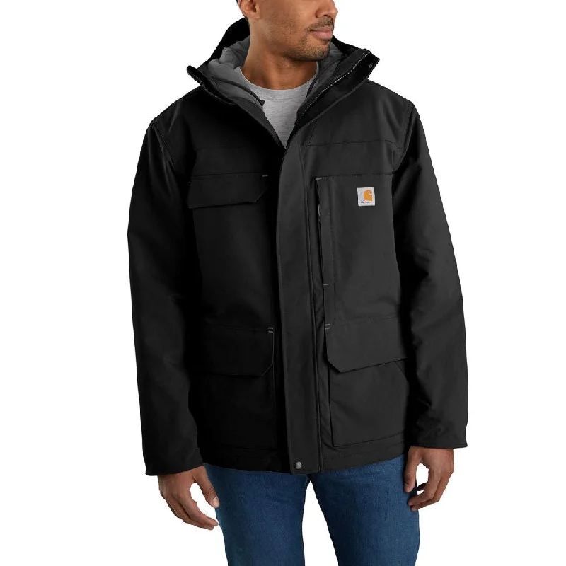 Cozy Essentials 'Carhartt' Men's Super Dux™ Relaxed Fit Insulated Traditional Coat-Level 4 Extreme Warmth Rating - Black