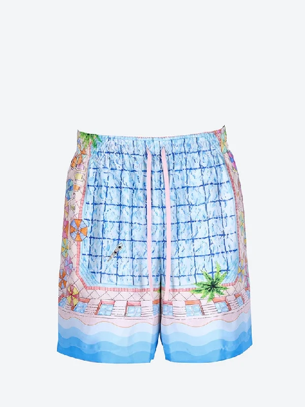 Light And Breathable Silk twill shorts