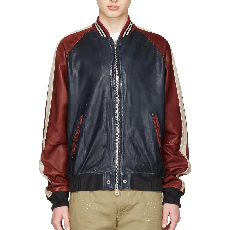 Chic Comfort Men Real Lambskin Motorcycle Leather Biker Jacket KM315