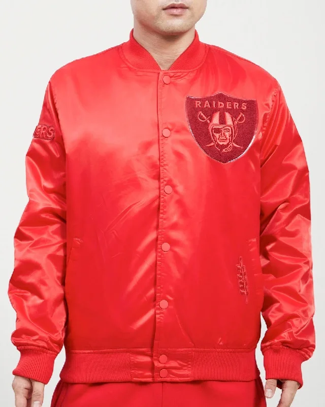 Eye-catching Personality NFL LAS VEGAS RAIDERS CLASSIC TRIPLE RED MEN'S TRACK JACKET (TRIPLE RED)