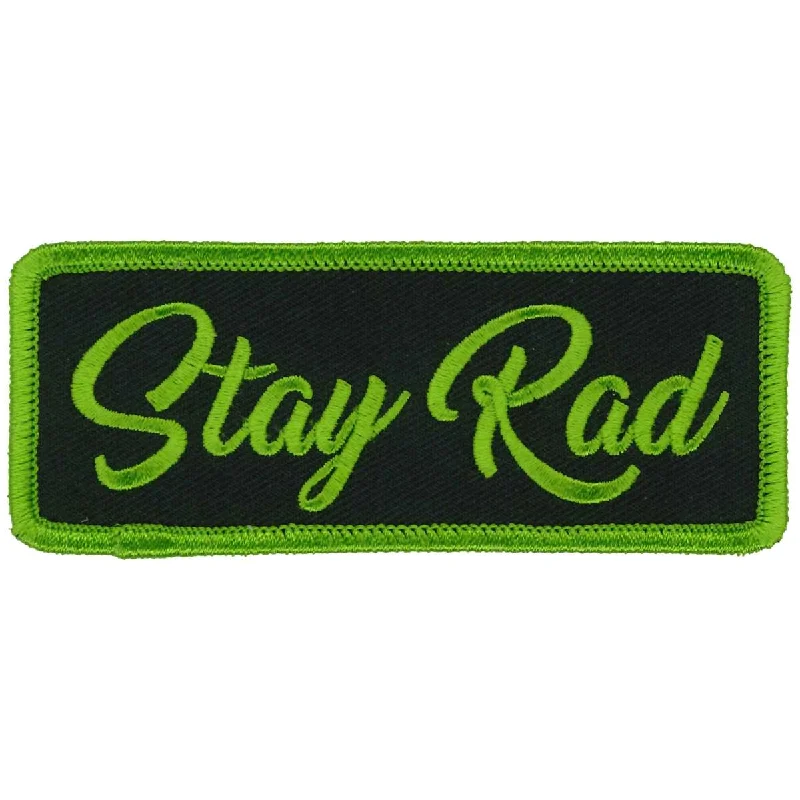 Simple Solid Color Hot Leathers Stay Rad Patch PPW1005