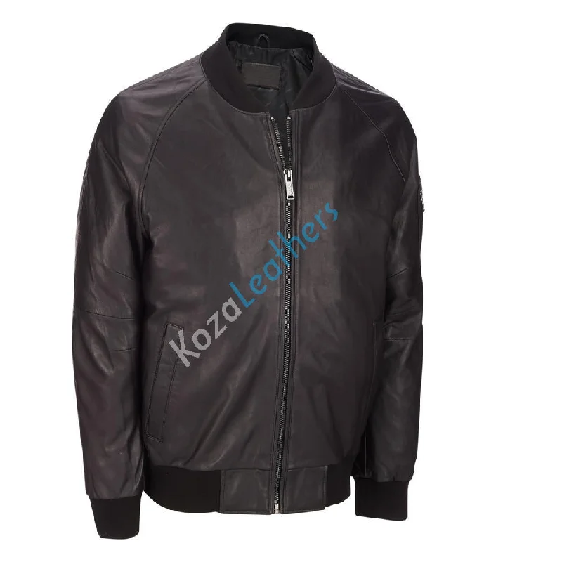 Perfect Tailoring Men Real Lambskin Motorcycle Leather Biker Jacket KM180