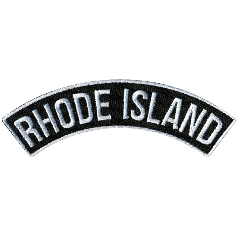 Relaxed Fit Wear Hot Leathers Rhode Island 4” X 1” Top Rocker Patch PPM4078