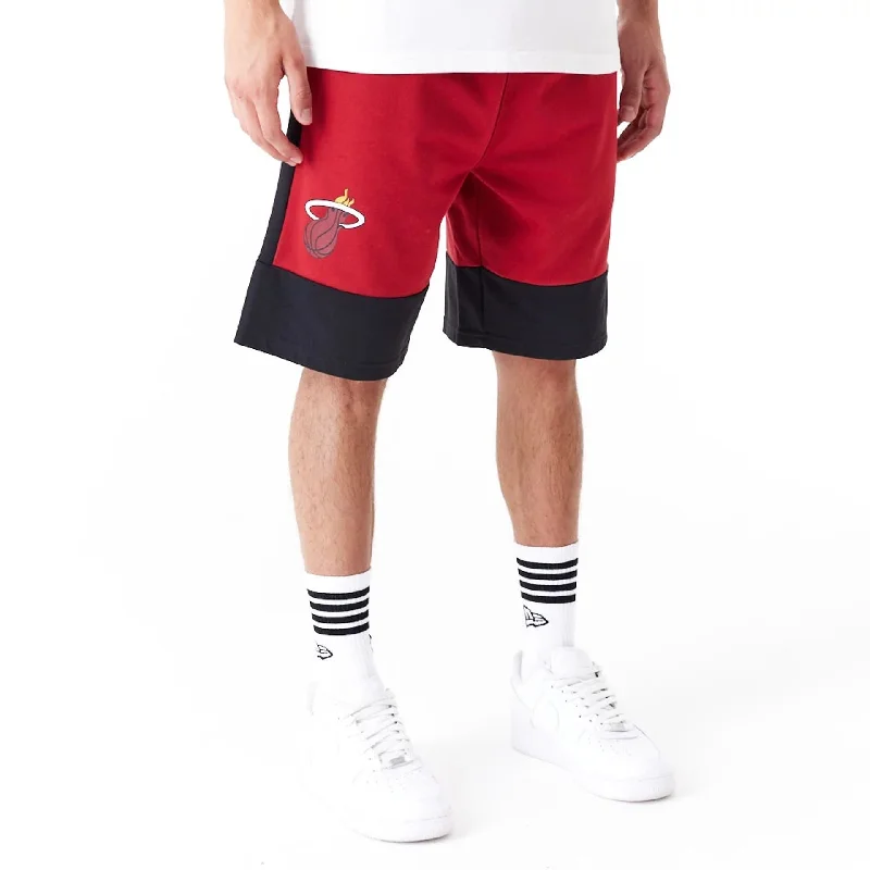 Soft Looks Miami Heat NBA Colour Block Dark Red Shorts