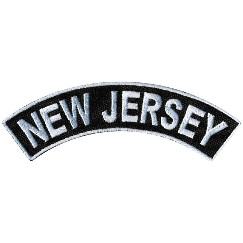 Light Dressing Hot Leathers New Jersey 4" X 1" Top Rocker Patch PPM4060
