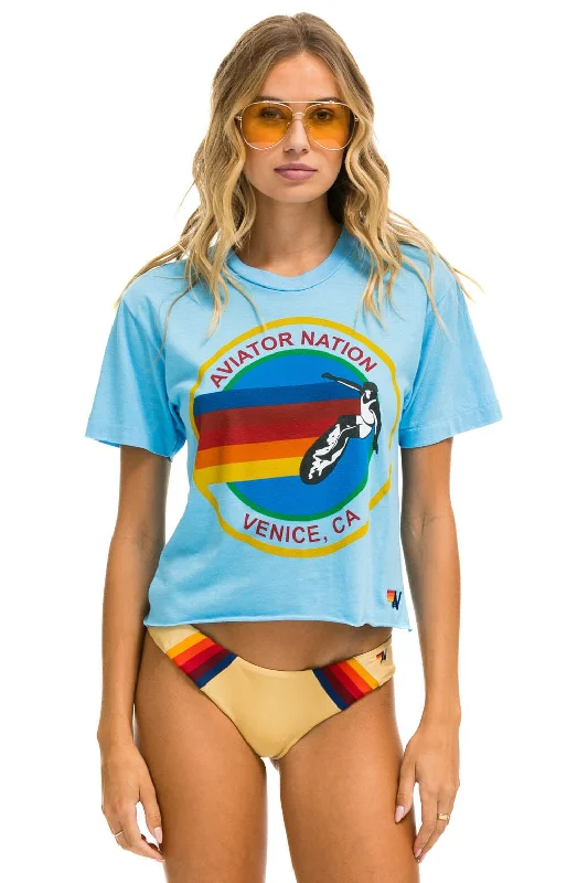 Chic Comfort Wear SIGNATURE BOYFRIEND TEE - SKY