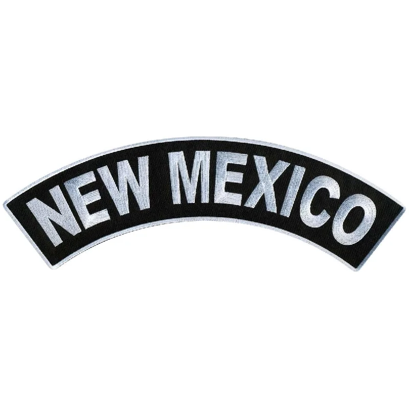 Noble Temperament Hot Leathers New Mexico  12" X 3" Top Rocker Patch PPM4061