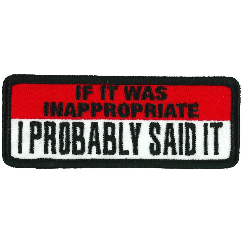 Fresh And Fashionable Hot Leathers If It Was Inappropriate 4" X 2" Patch PPL9991