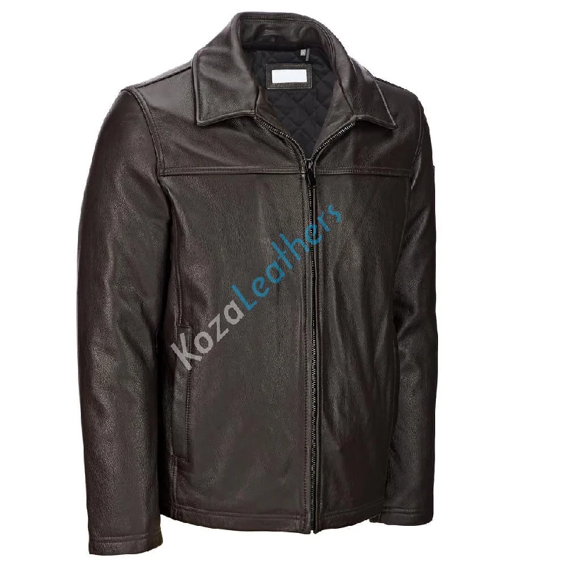 Printed Patterns Men Real Lambskin Motorcycle Leather Biker Jacket KM165