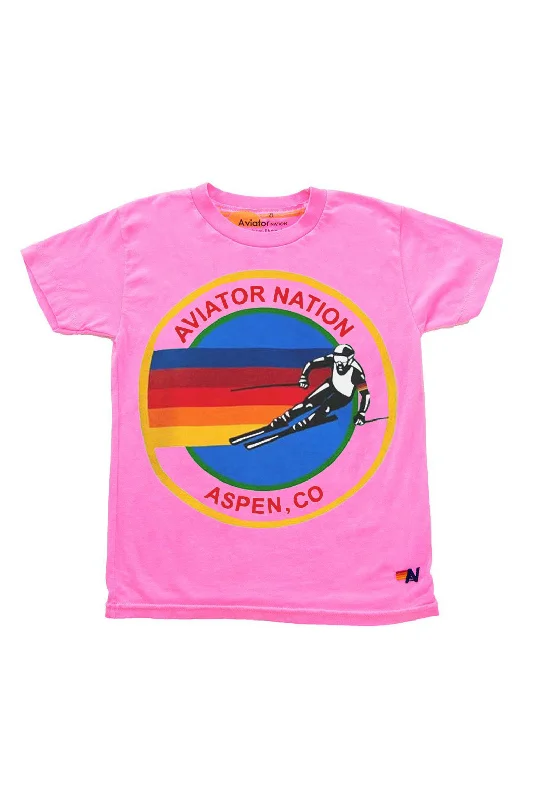 Classic Series KID'S AVIATOR NATION ASPEN TEE - NEON PINK
