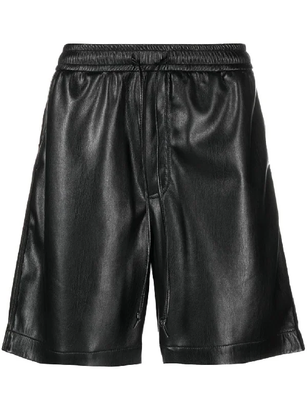 Comfortable Chic Doxxi Vegan Leather Bermuda Shorts