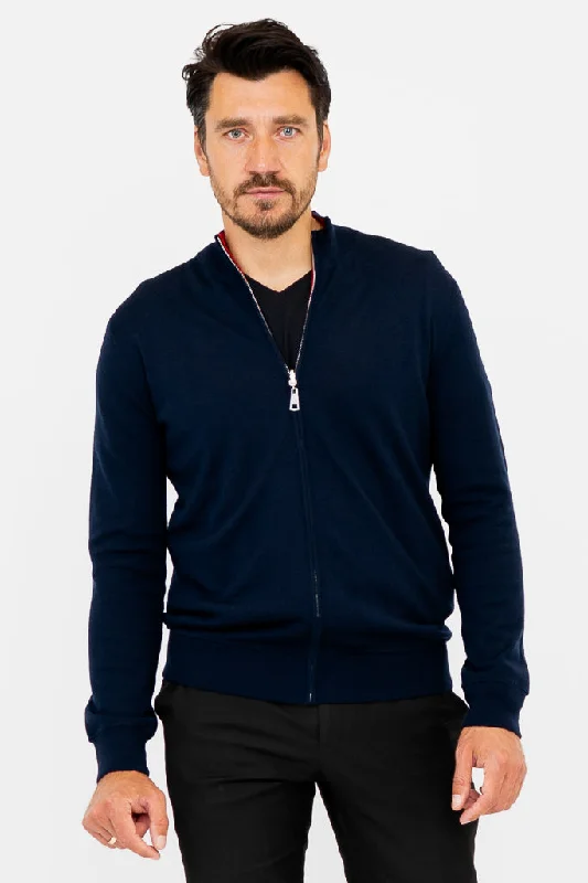 Stylish Ease Joey Sweater, Navy, Merino Wool