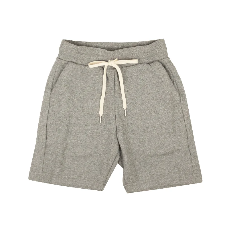 Slightly Flared Design JOHN ELLIOTT Heather Grey Crimson Sweat Shorts